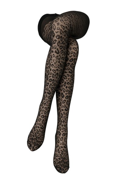 画像3: LEOPARDO 20 nero  | ストッキング 20デニール・レオパード柄・ブラック | Veneziana ベネチアナ (3)