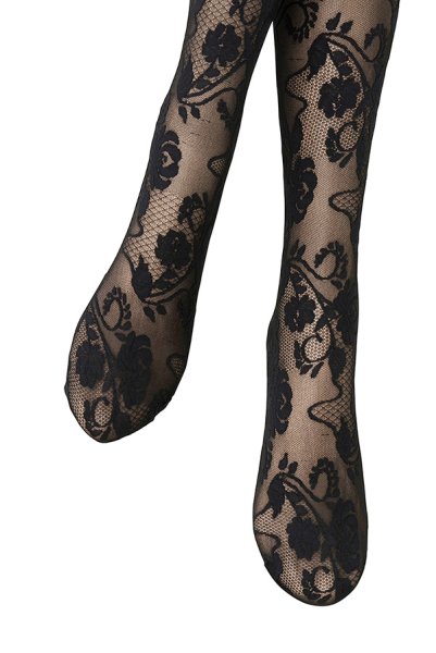 画像6: FIORI nero  | ストッキング 20デニール・花柄・ブラック | Veneziana ベネチアナ (6)