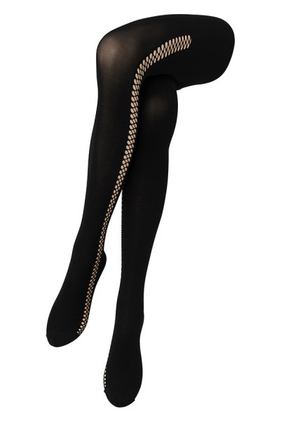 画像4: VESNA 60 nero  | タイツ 60デニール・サイド柄スリット・ブラック | Veneziana ベネチアナ (4)