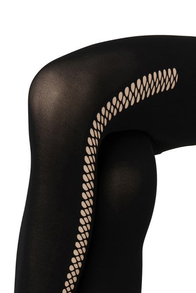 画像6: VESNA 60 nero  | タイツ 60デニール・サイド柄スリット・ブラック | Veneziana ベネチアナ (6)