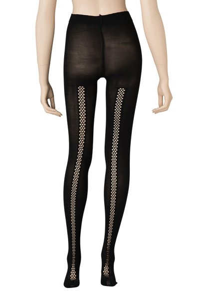 画像4: BRIANNA 60 nero  | タイツ 60デニール・バックシーム・柄スリット・ブラック | Veneziana ベネチアナ (4)