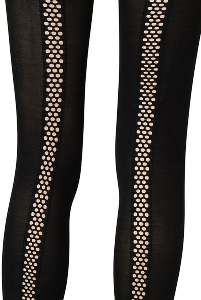 画像5: BRIANNA 60 nero  | タイツ 60デニール・バックシーム・柄スリット・ブラック | Veneziana ベネチアナ (5)