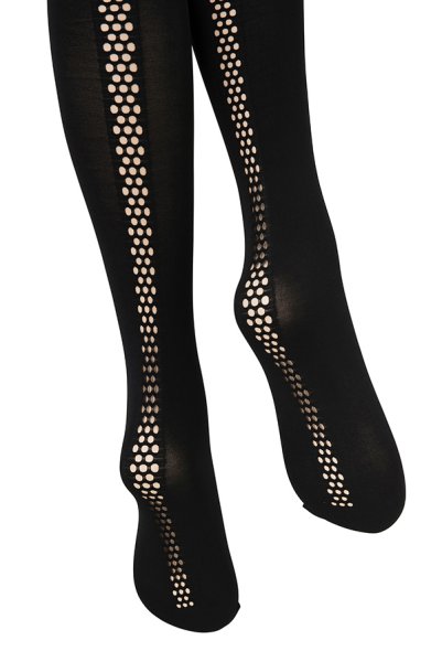 画像6: BRIANNA 60 nero  | タイツ 60デニール・バックシーム・柄スリット・ブラック | Veneziana ベネチアナ (6)