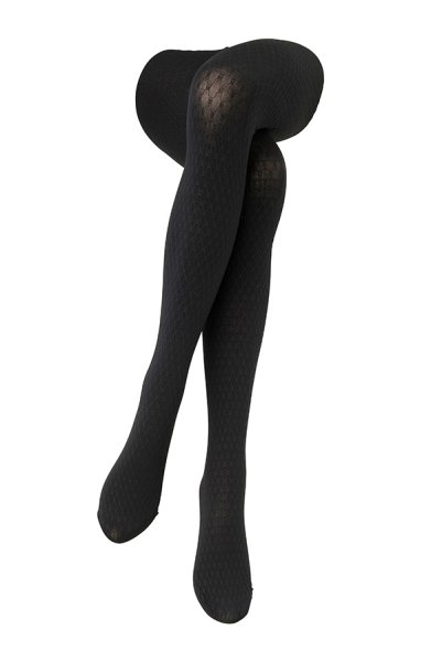 画像3: ELODIE 80 nero  | タイツ 80デニール・ダイヤ柄・ブラック | Veneziana ベネチアナ (3)